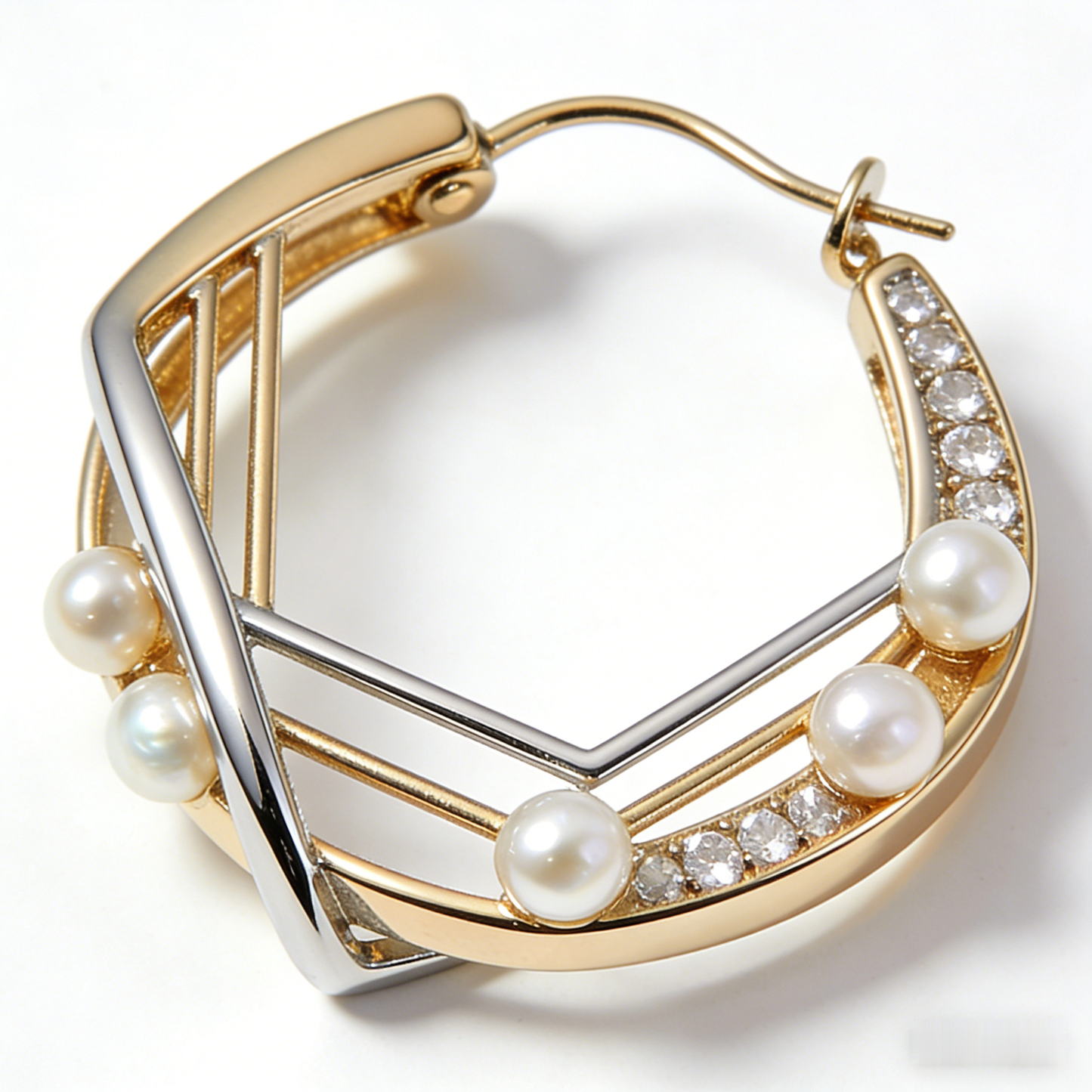 🪐 “Orbital Akoya Galaxy” – 22 Hours Precision Metal Work | Triple-Tier Interwoven Gold-Tone Arcs × Full Shimmer Orbit × Multiple Fl flawless Pearl Planetoids 🌠